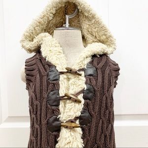 Roxy Kids Girl Knit Faux Fur Lined Vest